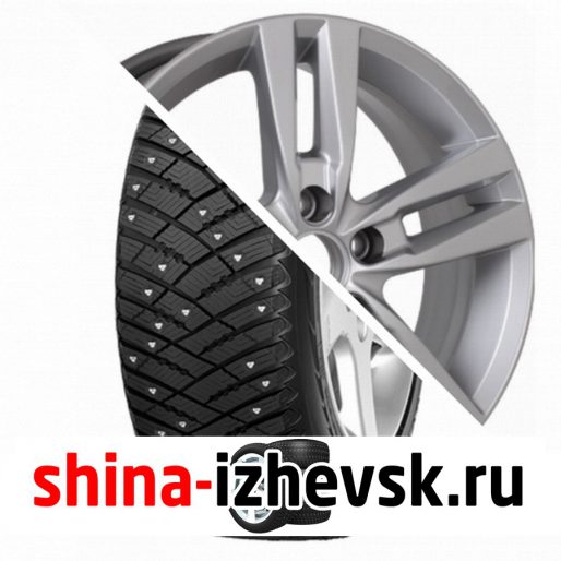 Колесо в сборе Goodyear Ultra Grip Ice Arctic 215/65 R16 T 98 + КиК Rassvet 6.5xR16 5×108 ET40 DIA67.1 Насыщенный темно-серебристый цвет в Ижевске